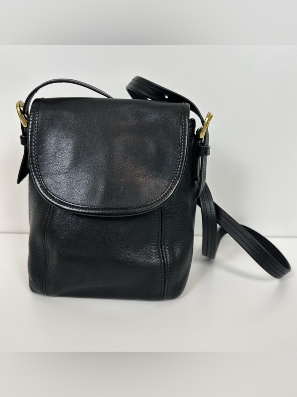Coach 1990s Soho Mini Small Flap Crossbody Bag 4108 Black